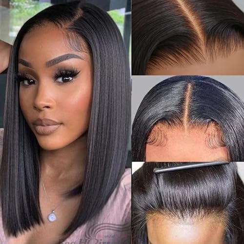 YIROO Bye Bye Knots Wear and Go Glueless Bob Wig Lace Front Wigs For Black Women Pre plucked Pre Bleached Wigs 10 inch