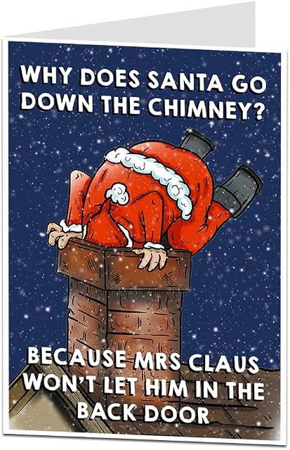 Funny Rude Christmas Card Adult Santa Claus Xmas Greetings For Him Her Perfect Office Work Humour