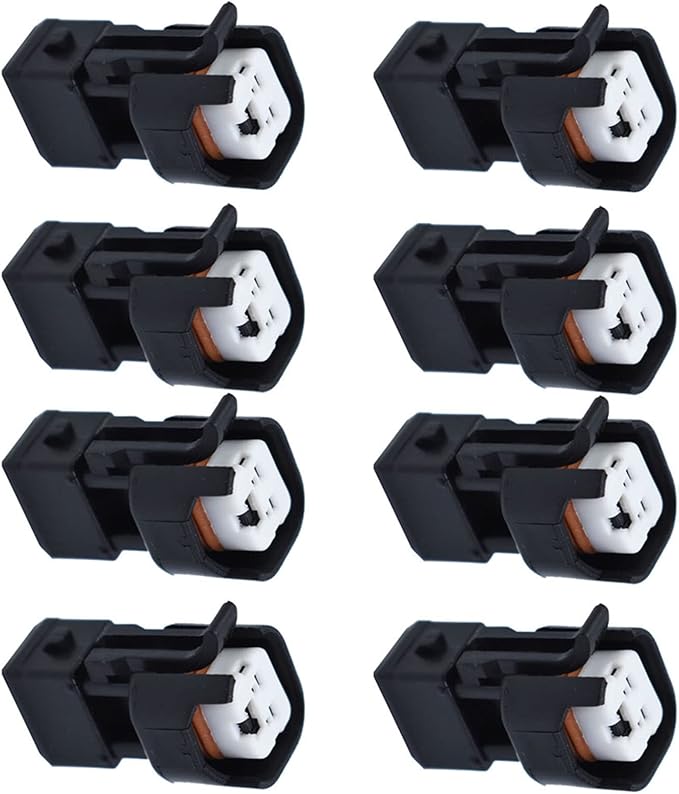 SEBLAFF 8Pcs Fuel Injector Adapter Connector Kit 4310008 Replacement for LS1 EV1 to