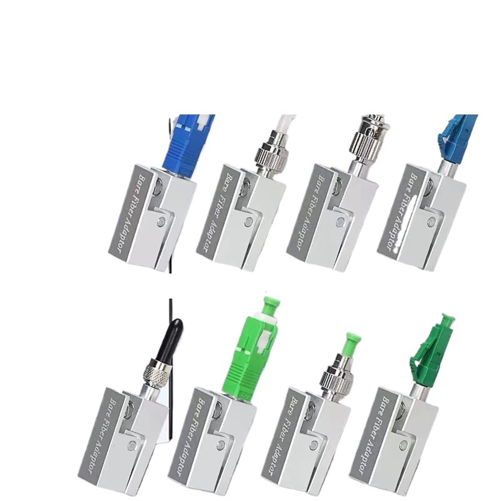 Coupleur de Fibre Optique Nu FC SC LC St UPC, Adaptateur de Bride OTDR, connecteur de Fibre de Mesure(Khaki)