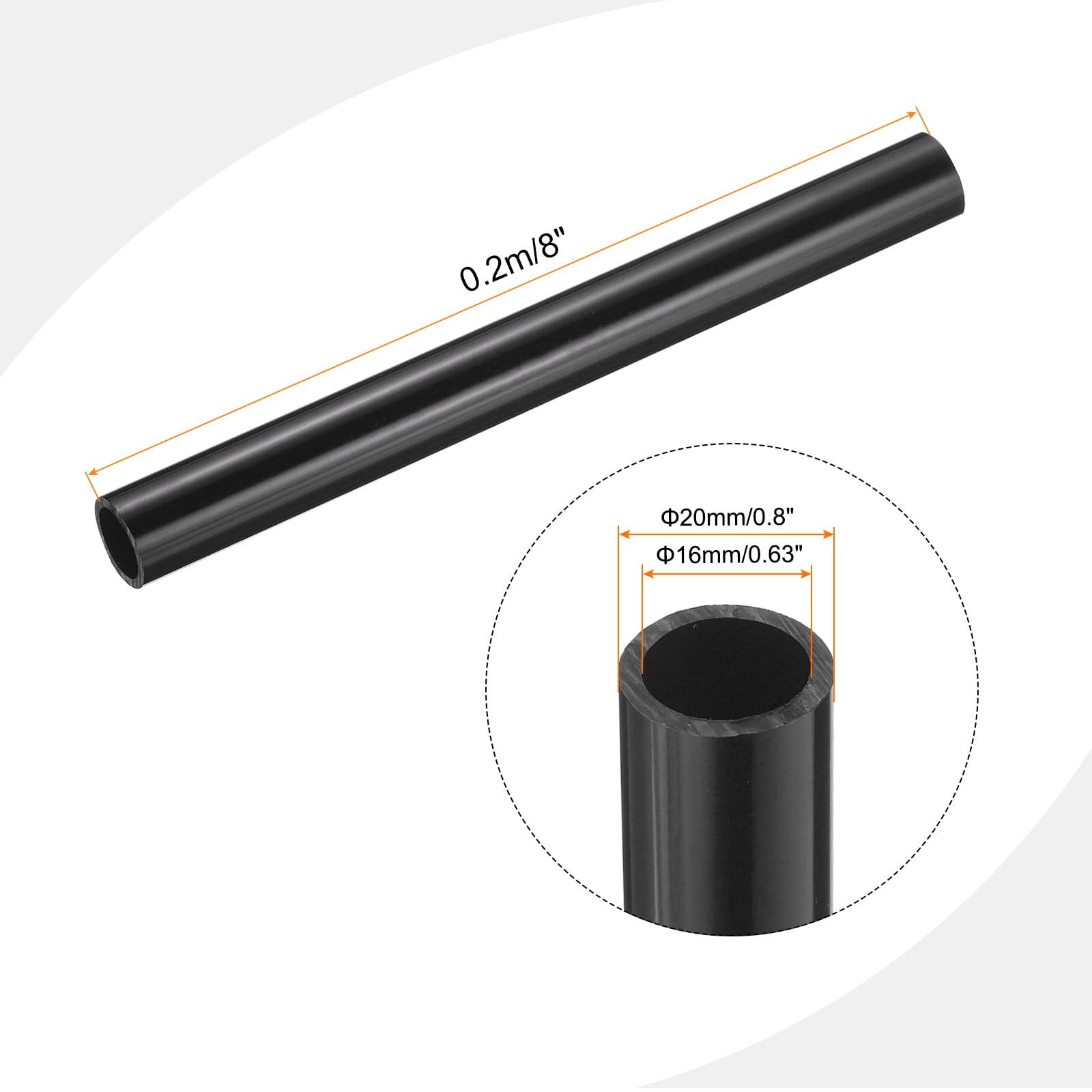 Barra Tonda In ABS Nera – Diametro 30 Mm, Lunghezza 300 Mm, Rigida E Isolante Per Modellismo Fai-da-te