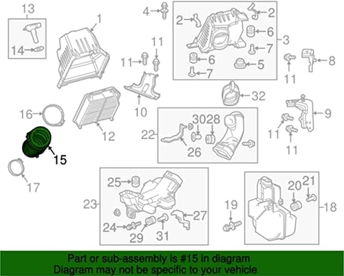 Miniatura 4 de Huayicarbpart - Tubo de manguera de admisión para filtro de aire compatible con Honda CR-V 2.4L 2015-2016 17228-5LA-A00