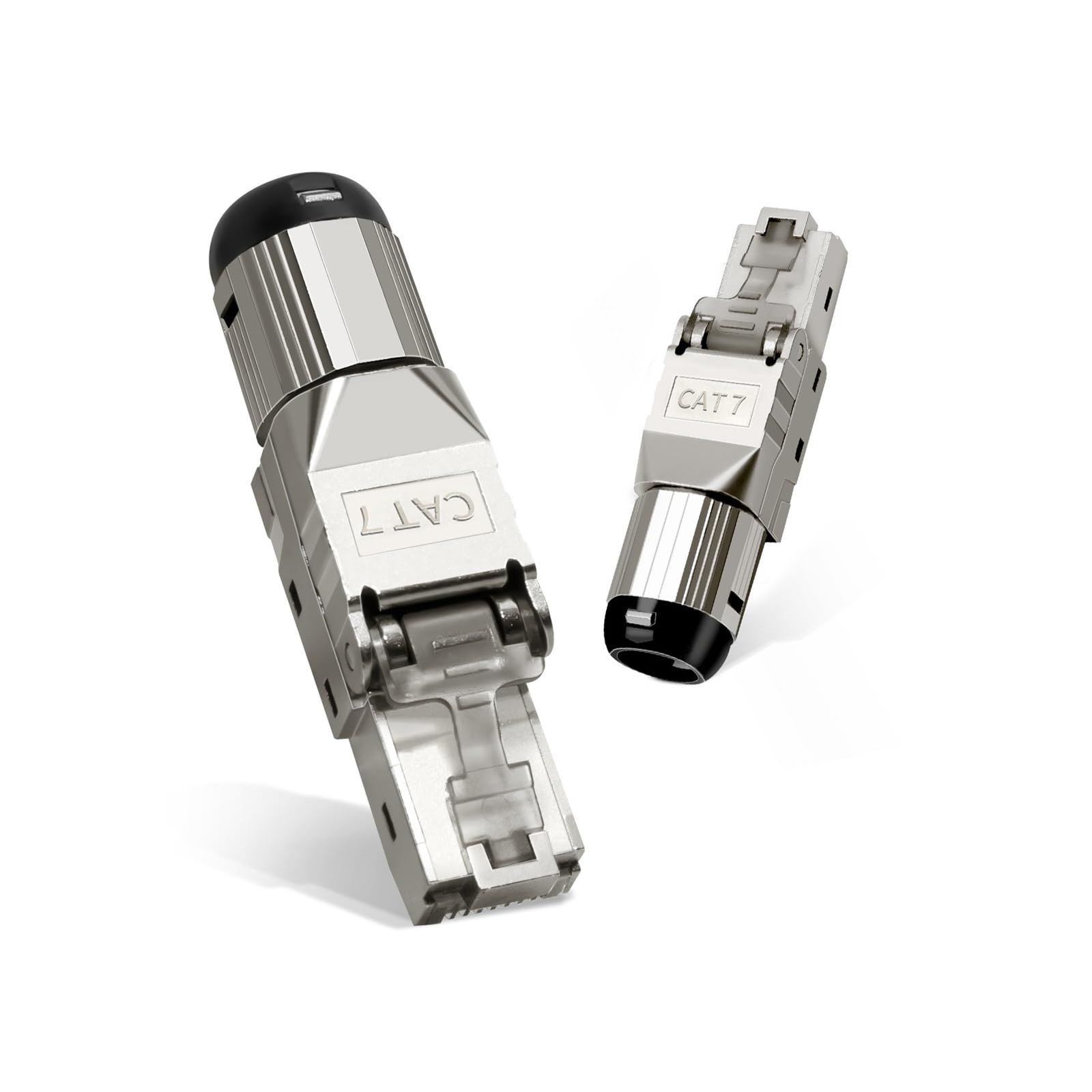 RJ45 Cat8 Cat7 Cat6A Connector RJ45 Shielded Tool-Free Modular Termination 2000MHz 40G LAN Cable(10PCS,CAT7)