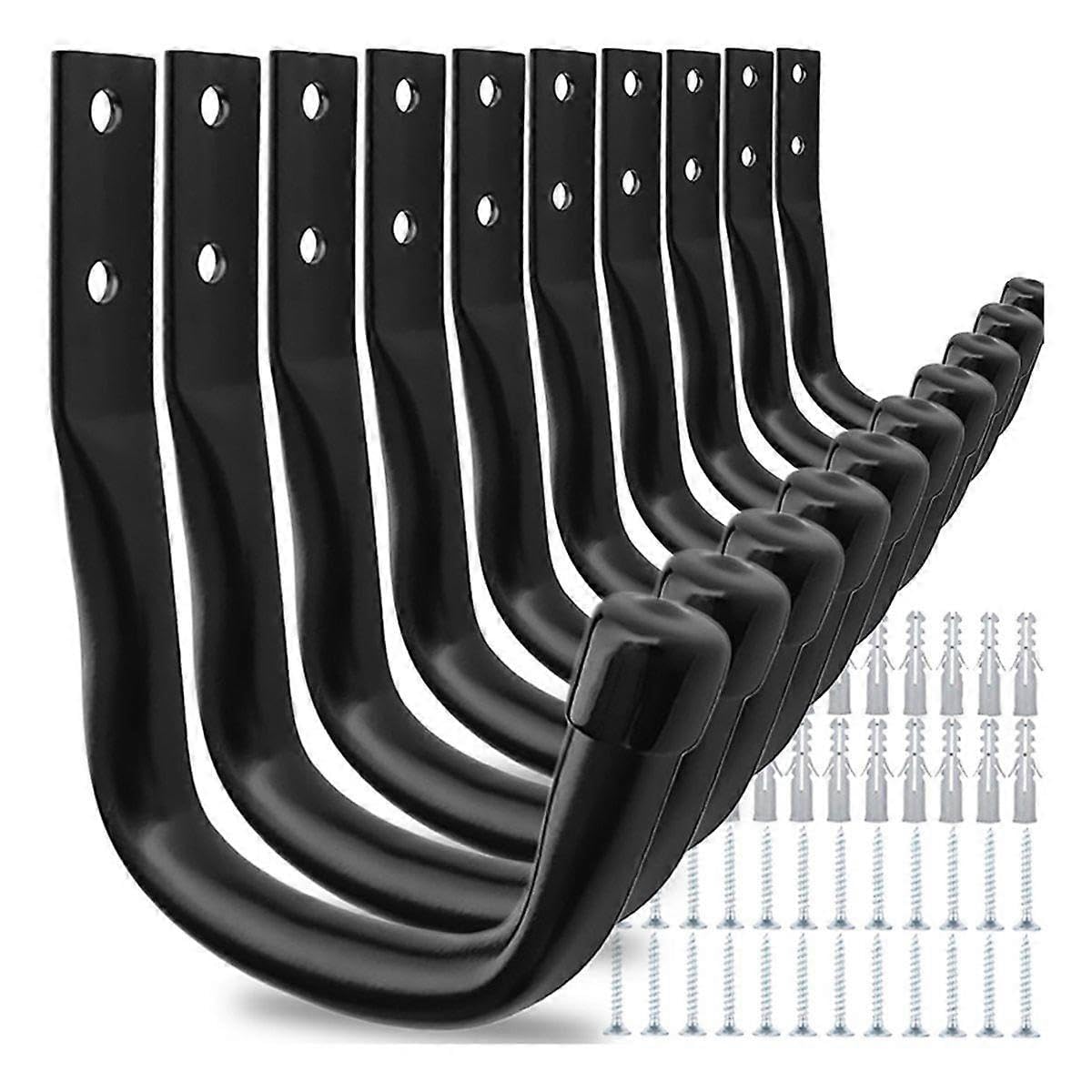 JOYHAPPST Heavy Duty Metal Garage Storage Hooks Wall Mounted J Hanger Hooks Utility Hanging Hook for Cycling B