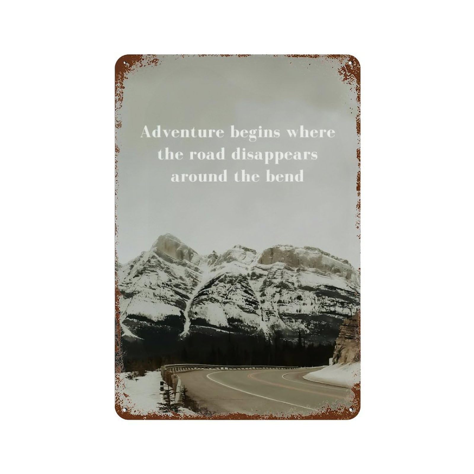 xiaoxiaoshen Adventure Begins Affirmation Wall Decor Art Metal Tin Poster Modern Home Decor Art Home Bar Shop Decorations Vintage Sign 30x20cm