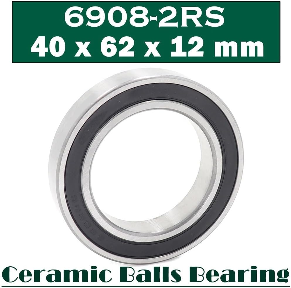 6908 Hybrid Ceramic Bearing 40 * 62 12 mm Bicycle Bottom Brackets Spares 6908RS Si3N4 Ball Bearings