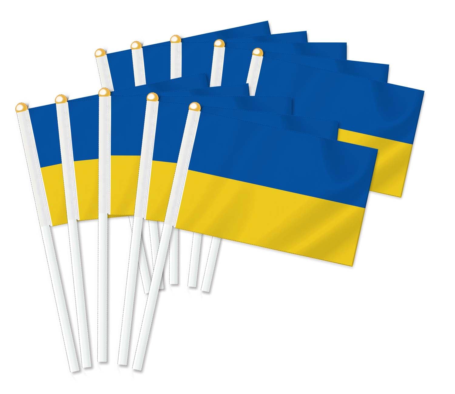 25 PCS Ukraine Handheld Flag,Ukrainian Decor Hand Held Flags,Decoration Banner — image 1