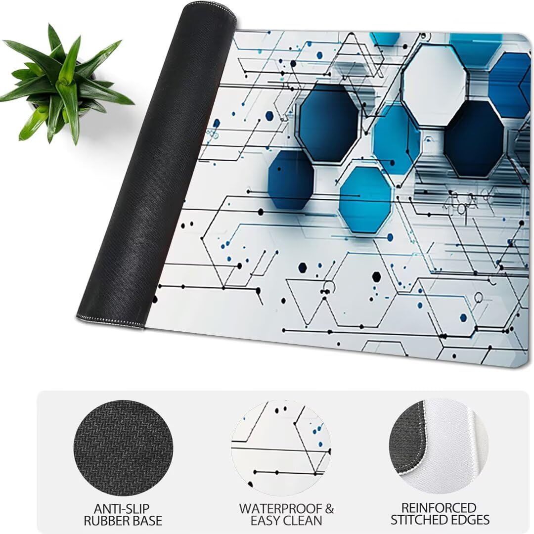Biała pojedyncza podkładka pod mysz do gier XXL, podkładka pod mysz XXL - 1400 x 600 x 3 mm, podkładka pod mysz matowa, bardzo duża tkanina dla graczy, podkładka pod mysz dla graczy, osobisty -43385