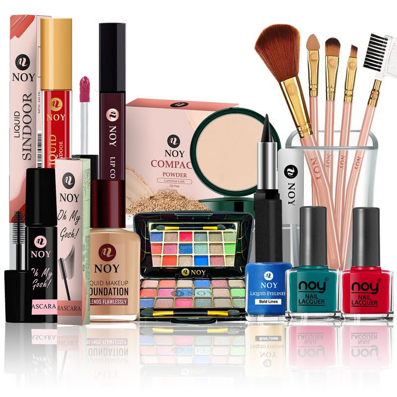 Image of NOY Makeup Set Kit Perfectly Blended Looks Long Lasting (Upto 6 Hours) & 100% Lightweight NO#734 (All In One Makeup Kit 15 Pcs)