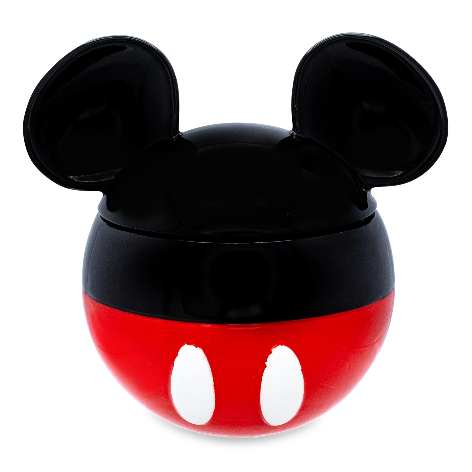 Silver Buffalo Disney Mickey Mouse Icon Small Sculpted 3D Ceramic Snack or Trinket Jar for Jewelry