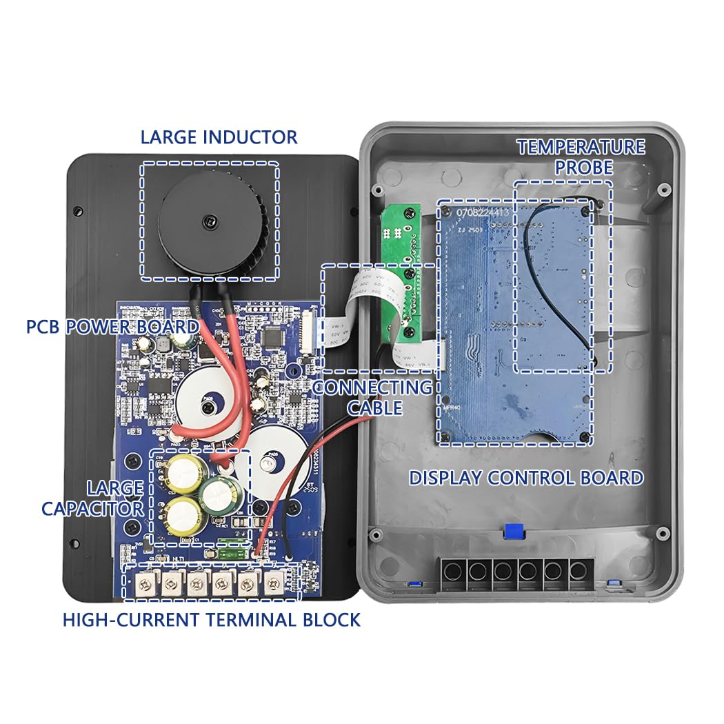 Y&H MPPT Laderegler 40A Solarladeregler 12V/24V Automatische Identifikation LCD-Display MAX PV-Panel-Eingangsleistung 1040W für das Laden von AGM Gel Nass- und Lithium-Batterien