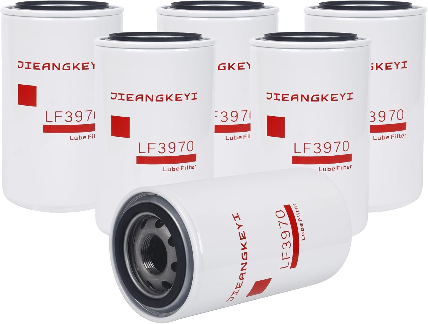 LF3970 Oil Filter 6 Pack Compatible with Cummins ISB Diesel Engine Replaces P550428, P551019, 3937736