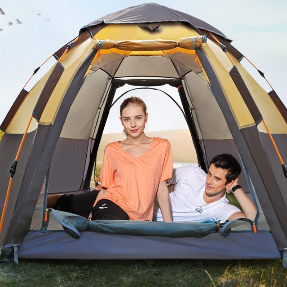 Tienda de Campamento al Aire Libre para 5-8 Personas, Impermeables, a Prueba de Humedad y a Prueba de Insectos 140 * 283 * 168 cm