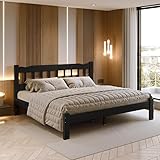 Cama King Size Madeira Perola Reforçada Preto Nemargi