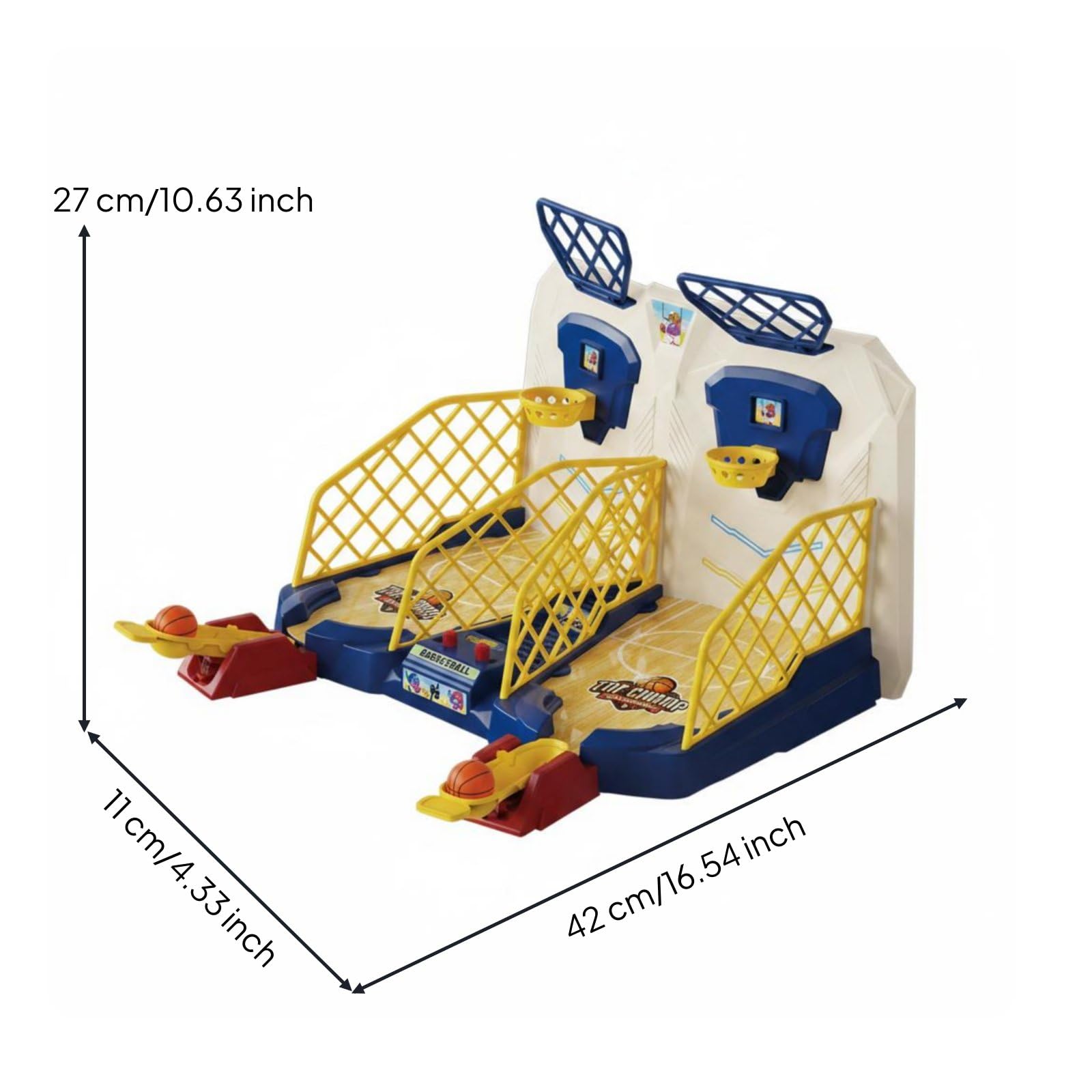 Jeu de Basket pour Enfants Jeu de Panier, Modèle Standard, Double Joueur, sans Lumière Ni Musique, avec 4 Balles