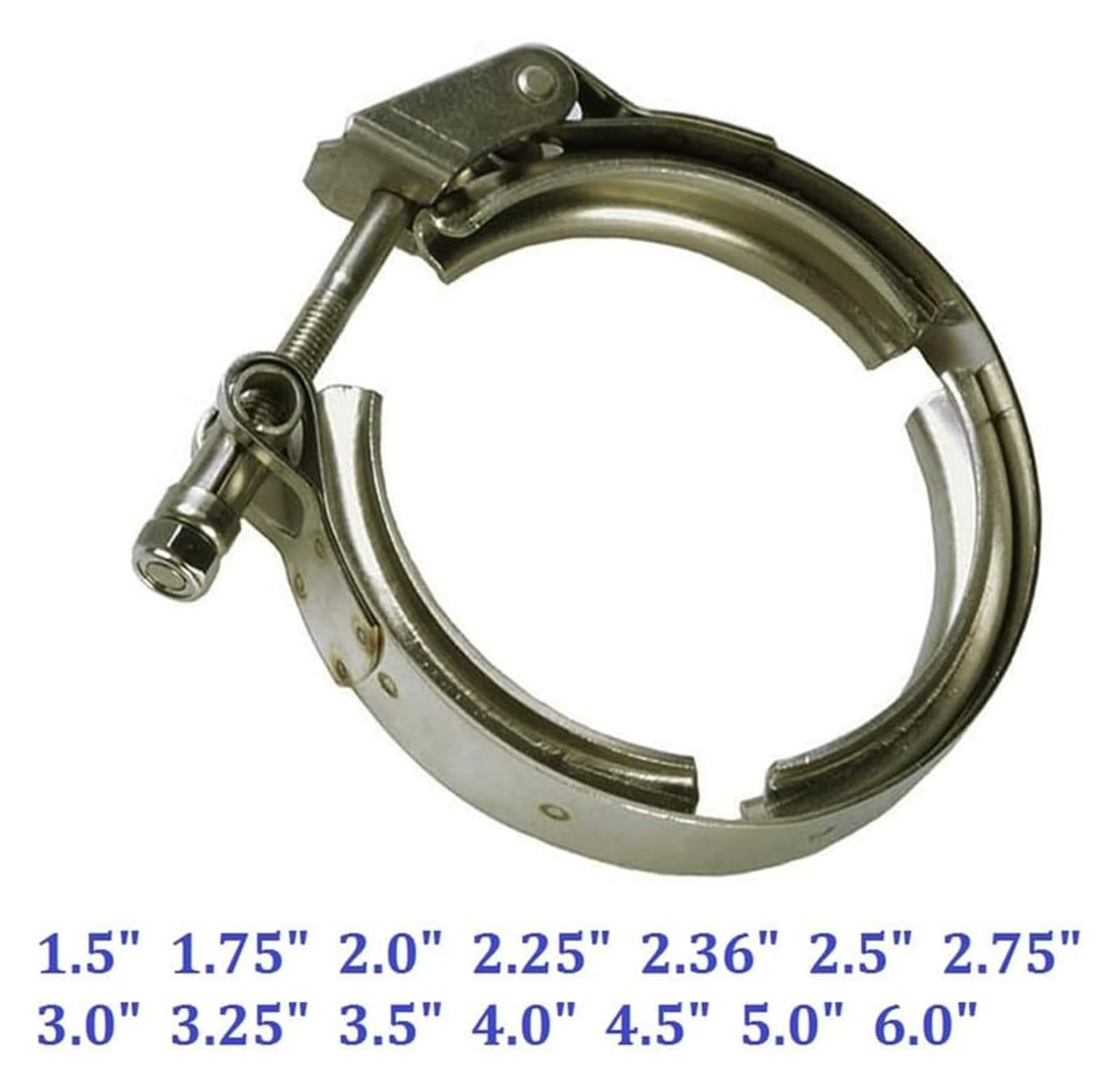 Zaciski wydechowe, zacisk V-Band ze stali nierdzewnej, zwalniacz V-Band do 304 1,5-6,0 cala, bez kołnierzy(6.0 Inch)
