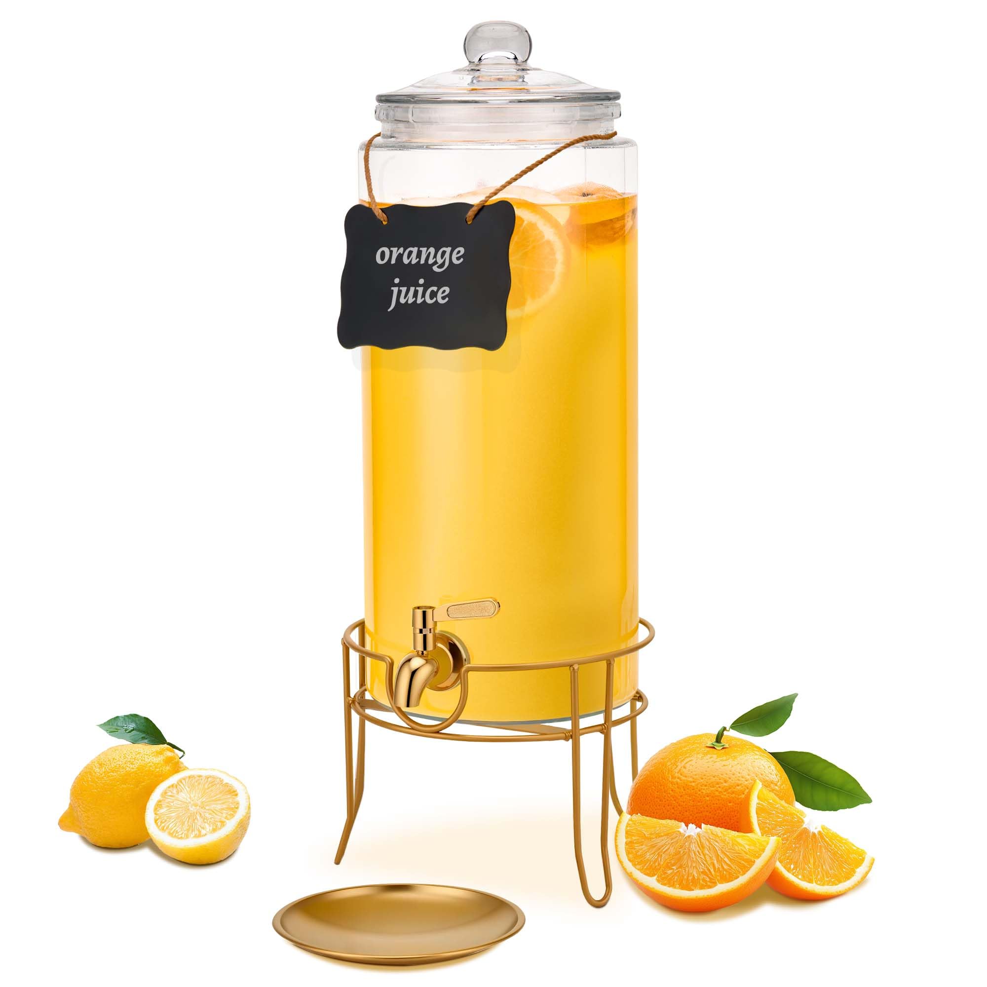 Photo 1 of ***STOCK PHOTO FOR REFERENCE ONLY***Drink Dispensers for Parties, 1 Pack 1.5 Gallon Beverage Dispenser with Stand, Drink Dispenser With Glass Lid, juice dispensers for parties