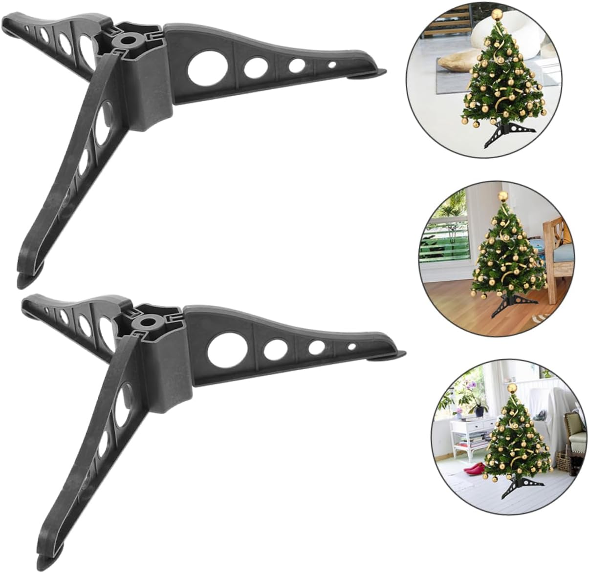 Cabilock 10pcs Christmas Tree Stand Base Sturdy Pole Support for Artificial Trees Simple Assembly Sleek Design for Holiday Decor
