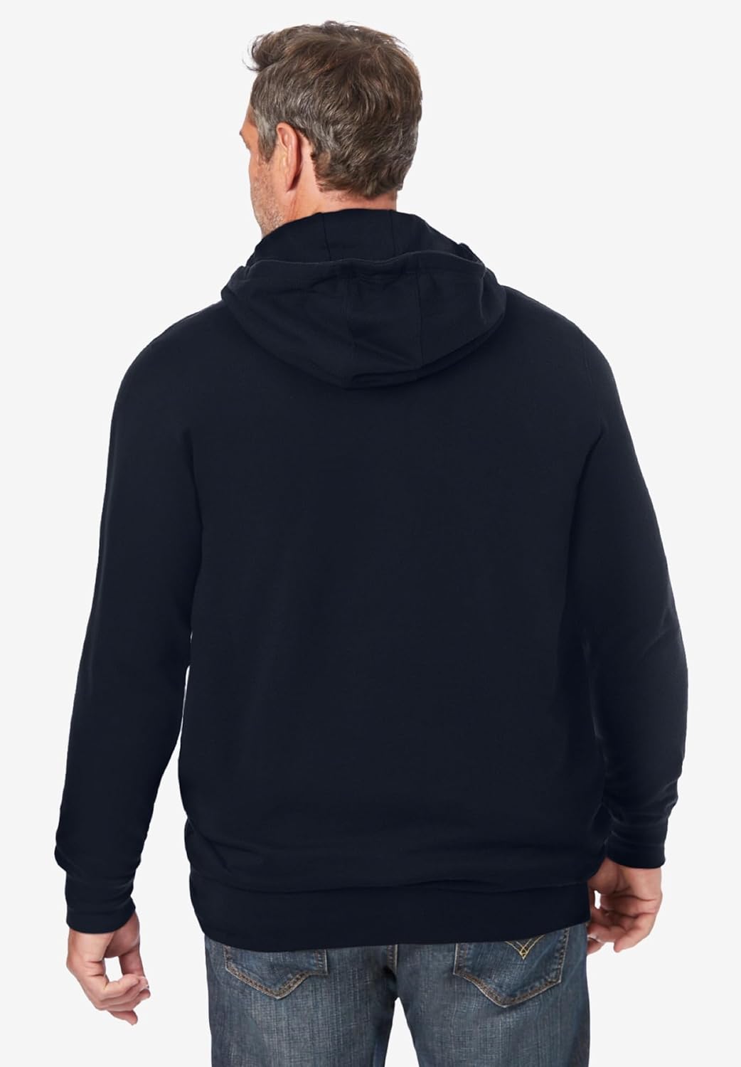 KingSize Men's Big & Tall Fleece Zip-front Hoodie Jacket - Image 2