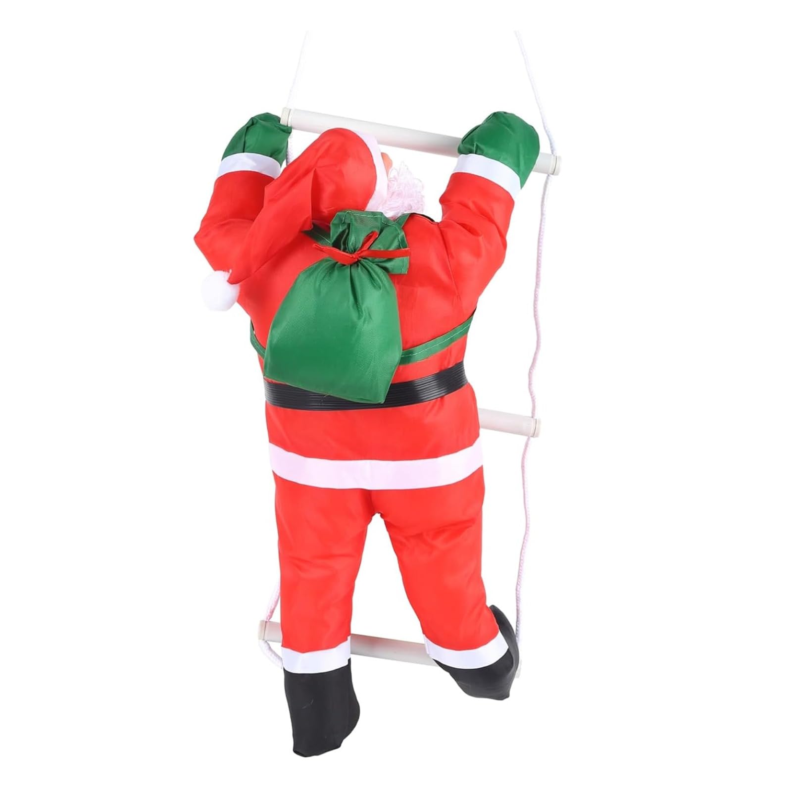 PNJB Climbing Santa Claus on Ladder, Indoor/Outdoor, Christmas Decoration, Santa Doll Hanging Wall Decorative, Holiday & Seasonal Décor (50cm)