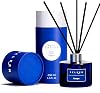 Reed Diffuser, 6.7 Oz Escape Scented Diffuser with Sticks, Long Lasting Fragrance Air Freshener, Bathroom Shelf Decor