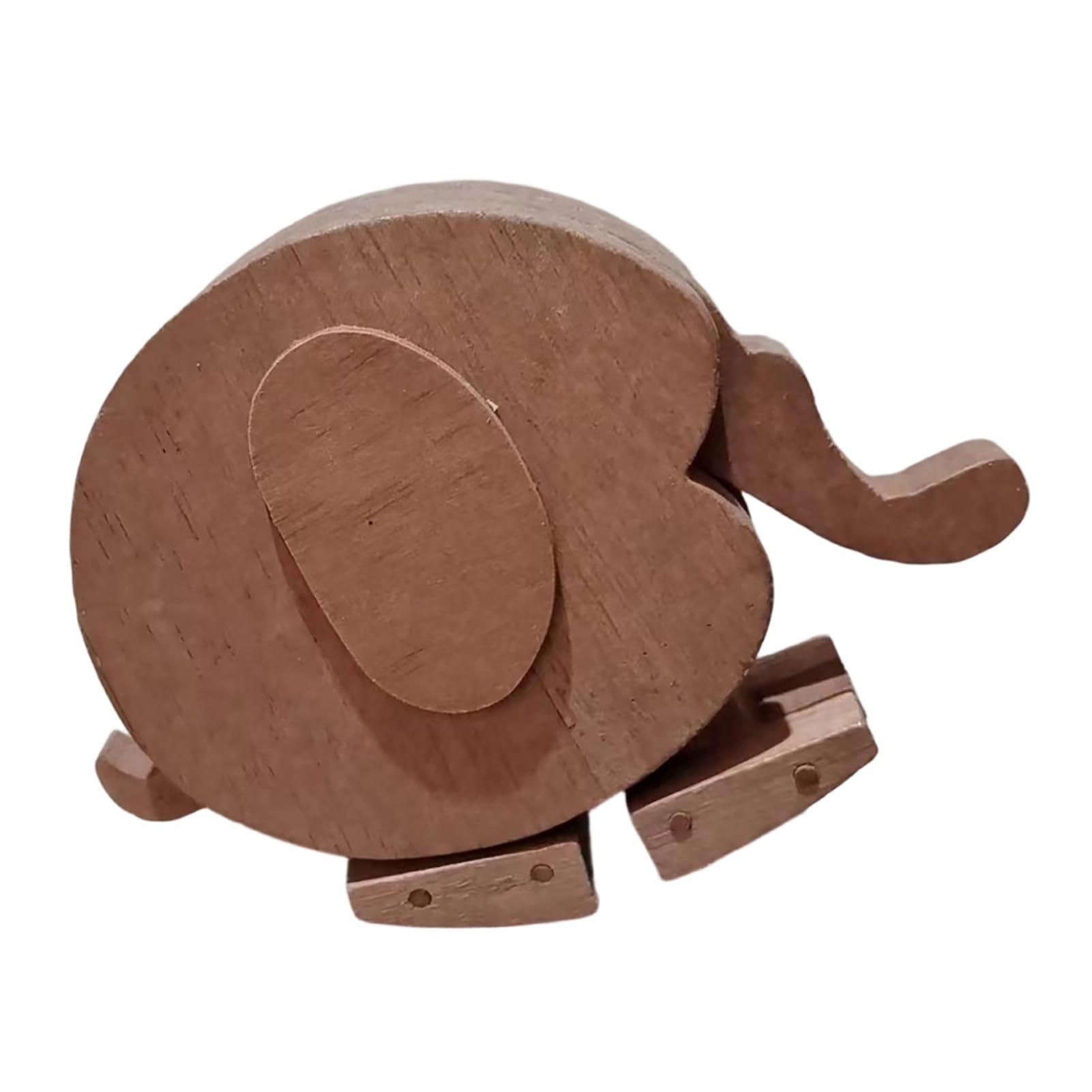 Handmade Walking Wooden Figurine Educational Rabbit Elephant Statue Funny Mechanical Kinetic Walking Sculpture for Girls