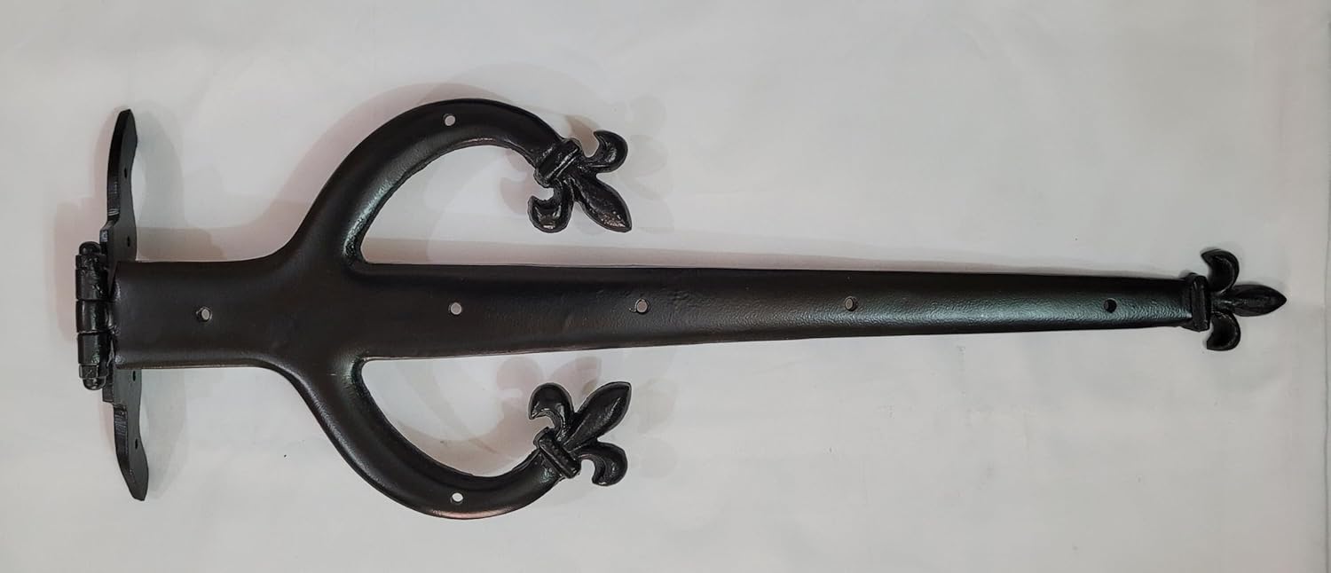 22" Antique Rustic Cast Iron Door & Gate Hinges Black Gate Hinges for Outdoor Decor