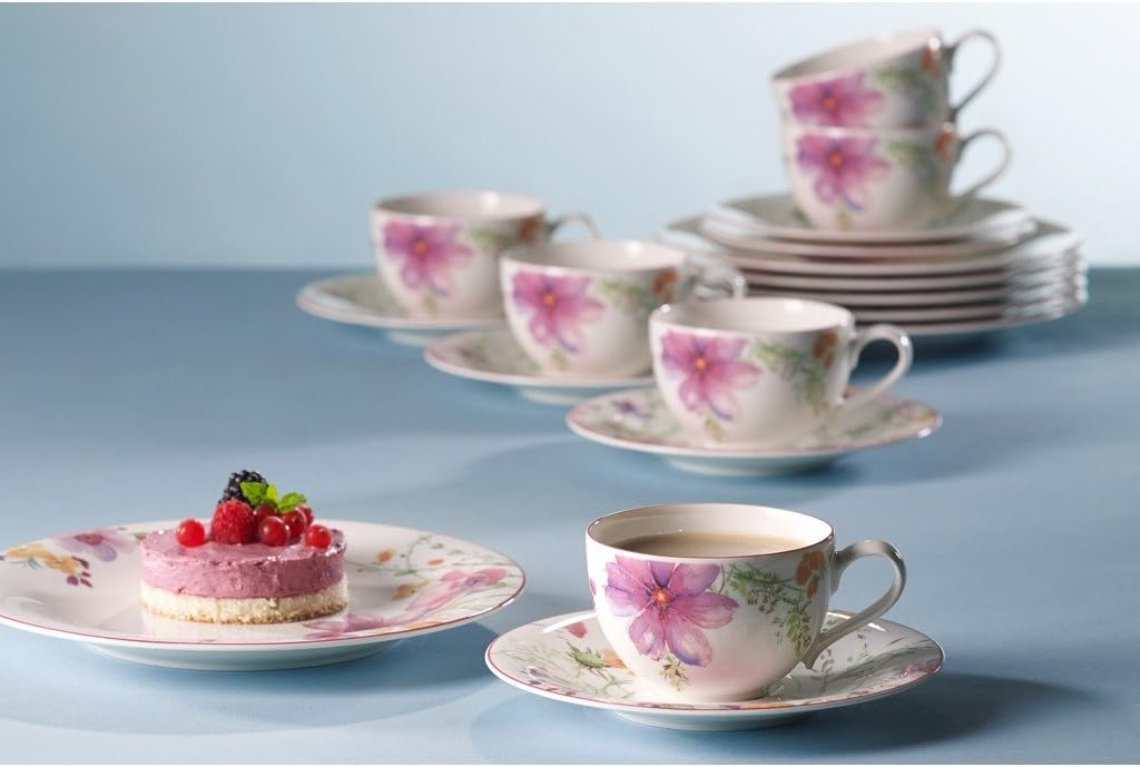 Villeroy & Boch Set 12 Piatti Mariefleur Basic - 6 Piani 27 Cm E 6 Fondi 23 Cm, Porcellana - 3