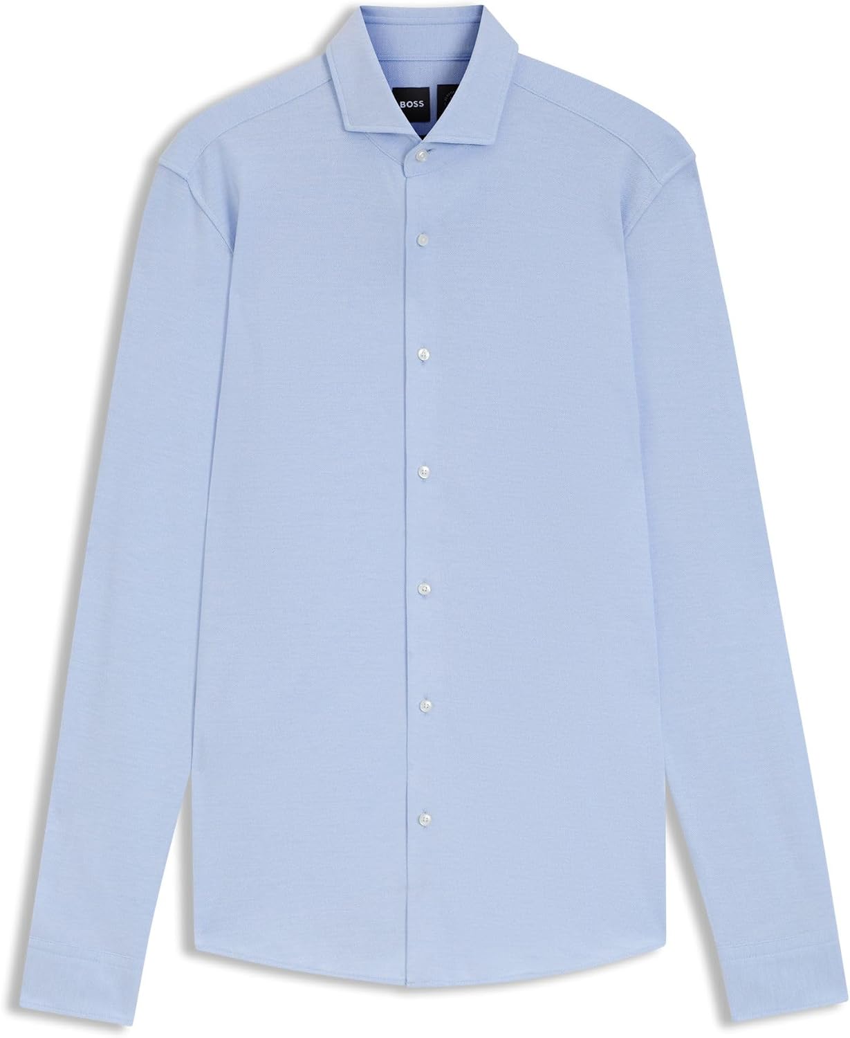 BOSS Men’s P-HANK-spread-243 Slim-Fit Jersey Shirt in Cotton Pique