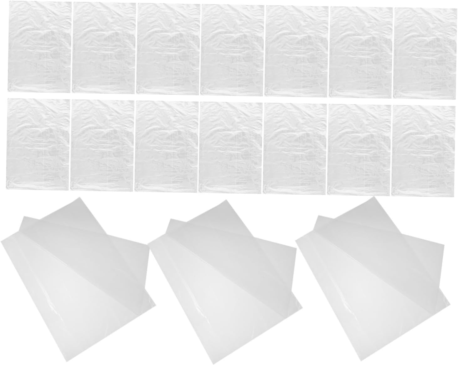 FUNOMOCYA 100Pcs Cellophane Wrapping Bags Durable Transparent Multi Functional Storage Pouches for Dolls Easy Identification and Use