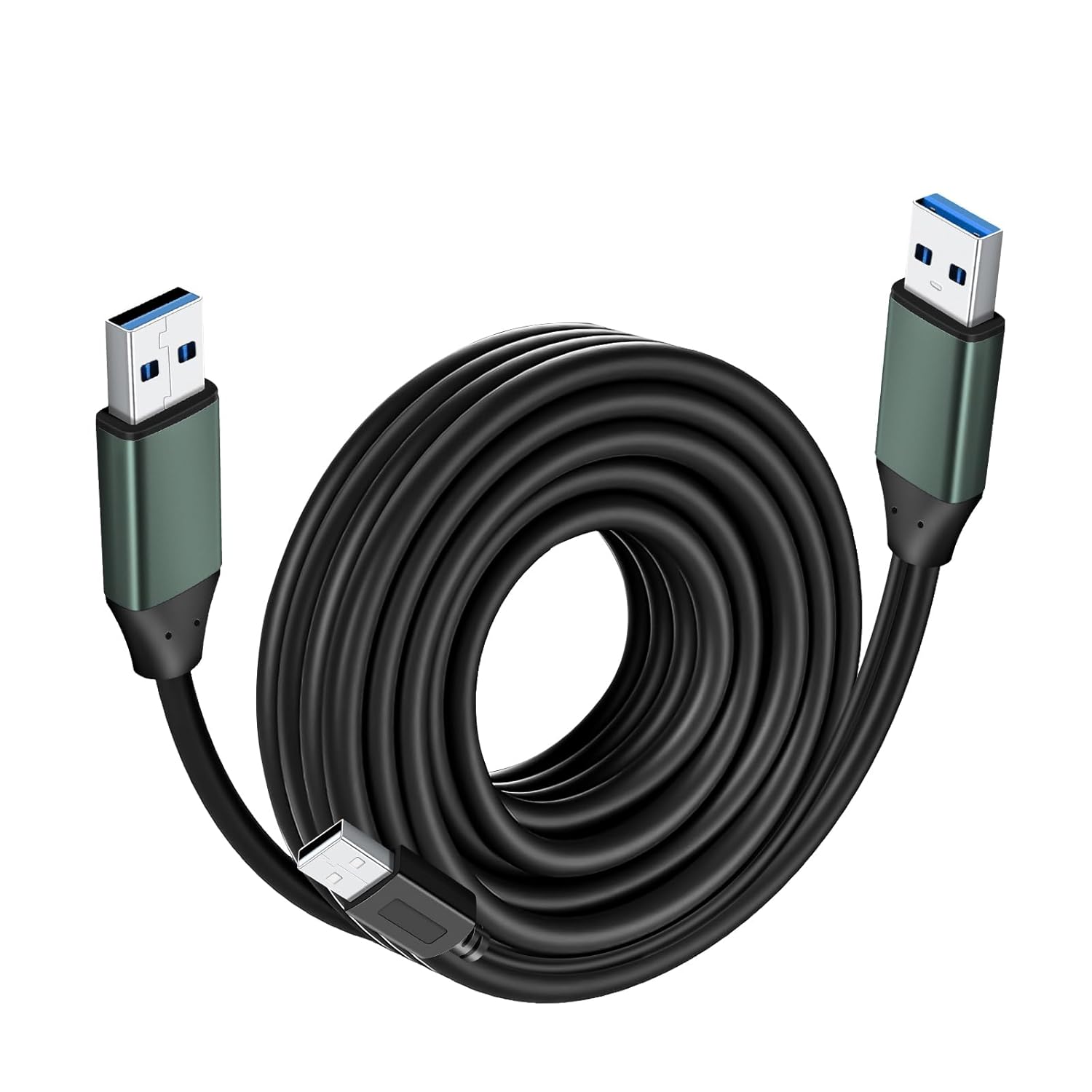 Kumiho 15Ft USB 3.0 Cable Male to Male Type A to A Cable for Data Transfer,Hard Drive Enclosures,Laptop Cooler,DVD Player,USB Hub 15FT/5M 1