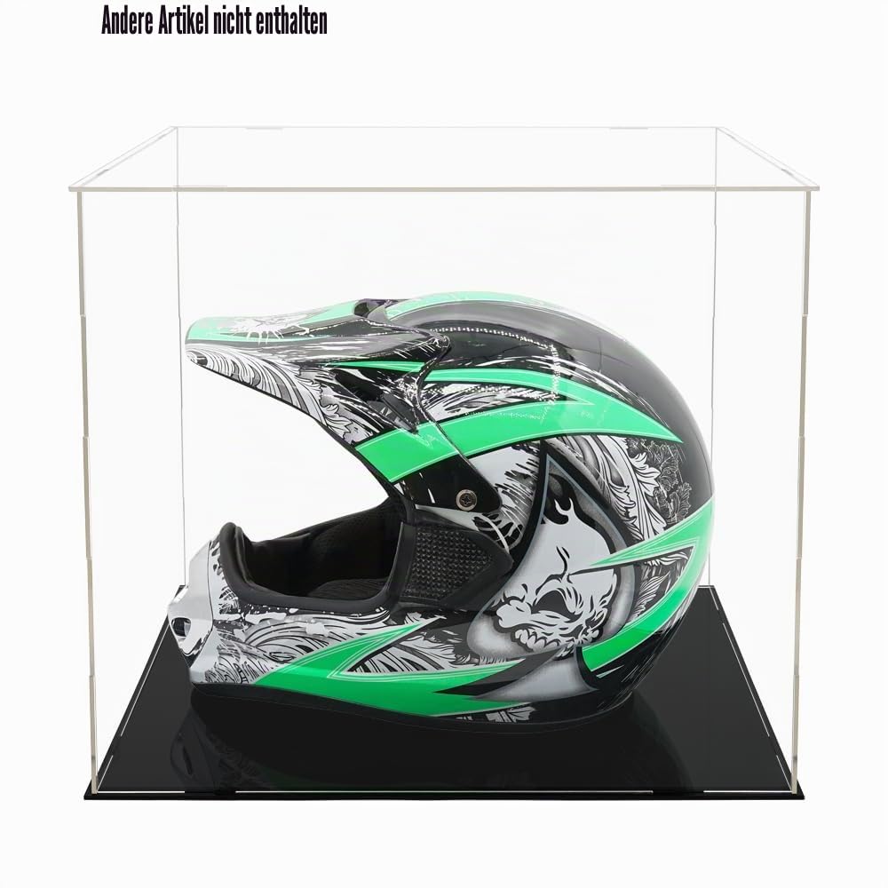 Odoria Vitrine Klare Kasten: 40 cm Breit für Helme, Schiffe, Flugzeuge - Acryl-Glas-Schutz für 12-Zoll-Figuren - Transparente Lagerung für Modell-Sammlerobjekte, Montage Erforderlich