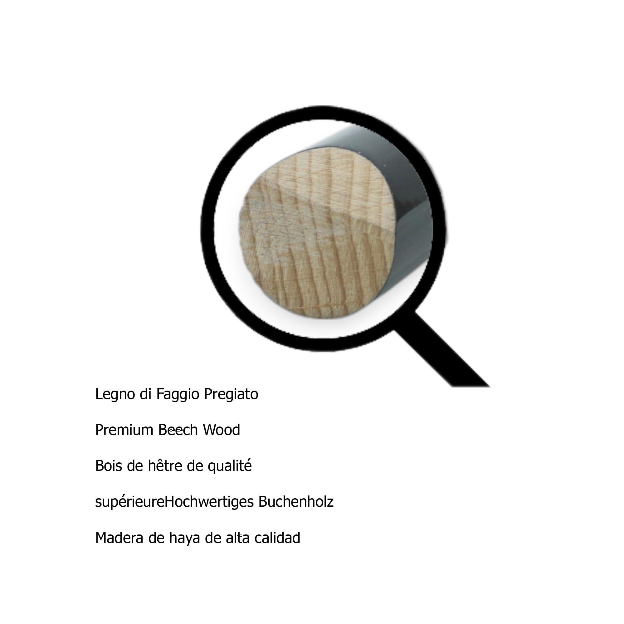 Bastone da passeggio artigianale Cavagnini – Made in Italy – Legno di faggio con maniglia in peltro lucido, personalizzabile con incisione nome – Elegante regalo per uomo e donna