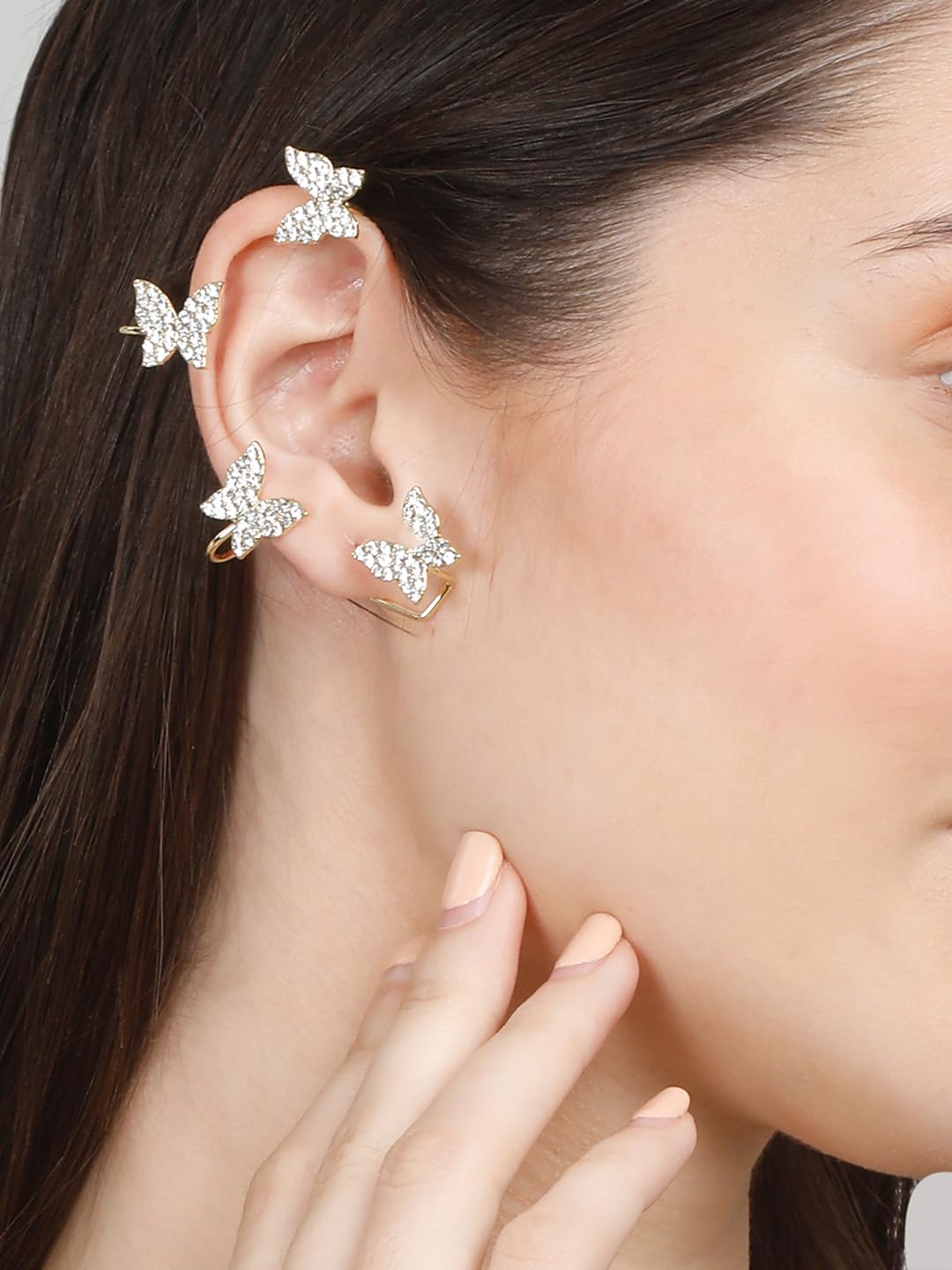 Stylish Pearl Earrings for Women (Gold)