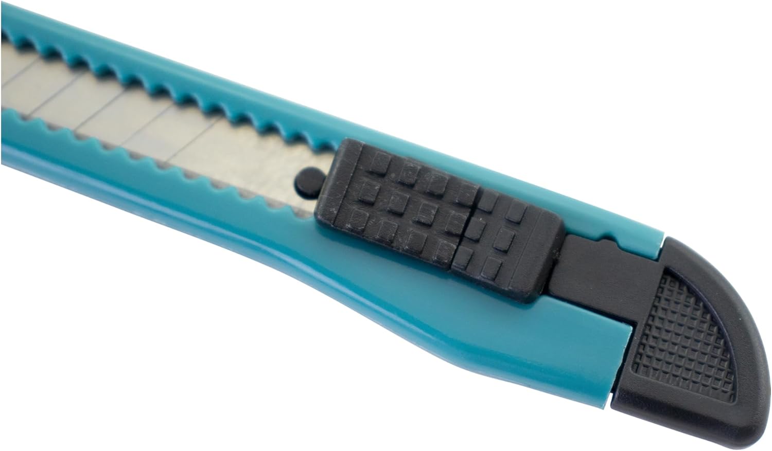 12 Turquoise Blue Small Retractable Utility Knife Wholesale 5 inch Manual Lock Box Cutter Snap Off Blade