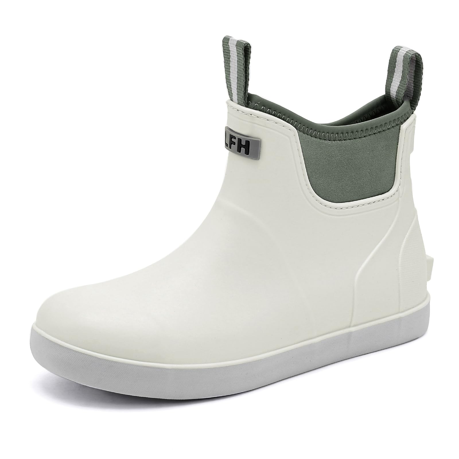 Jesindr Stivali Gomma Uomo Da Pioggia, Stivali Da Pesca, Antiscivolo Leggere Comode Shorty Boots, Impermeabile Nero Scarpe Da Giardino