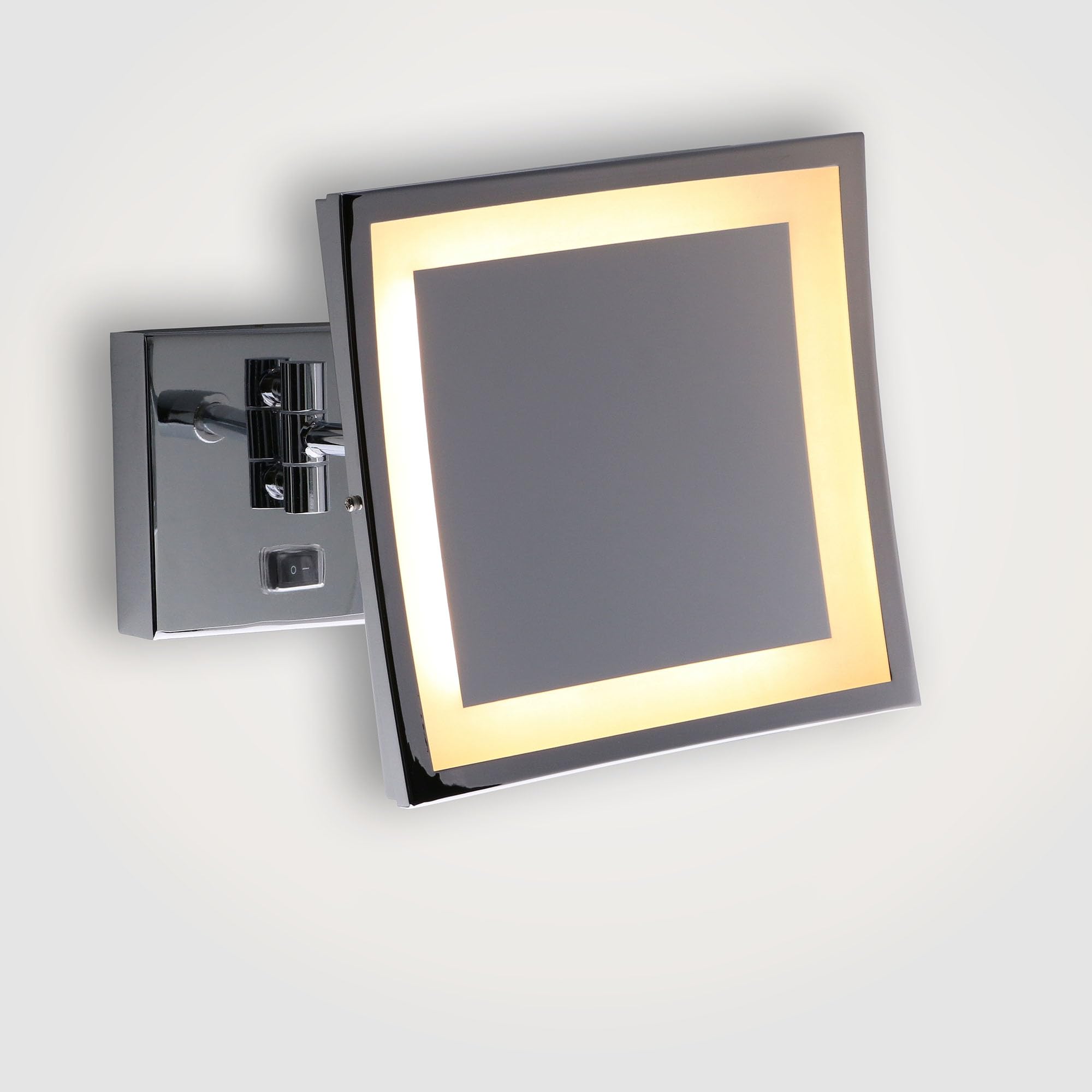 LEDS·C4 Espejo de Aumento con Luz LED para Maquillaje, Retroiluminado, Brazo Extendible y Ajustable, Ideal para Baño, Acabado en Cromo, Iluminación Precisa y Elegante