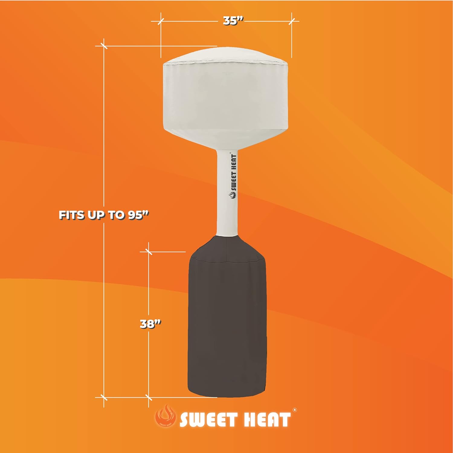 Sweet Heat Patio Heater Cover - Beige 2-Tone: The First and Only Patio Heater Cover Designed to Work with Any Heat Reflector…