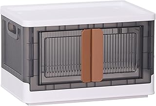 Sponsored Ad - ciecie 34 Quart Plastic Storage Bin with Lid, Large Folding Storage Bins, Stackable Storage Boxes, Wheeled ...