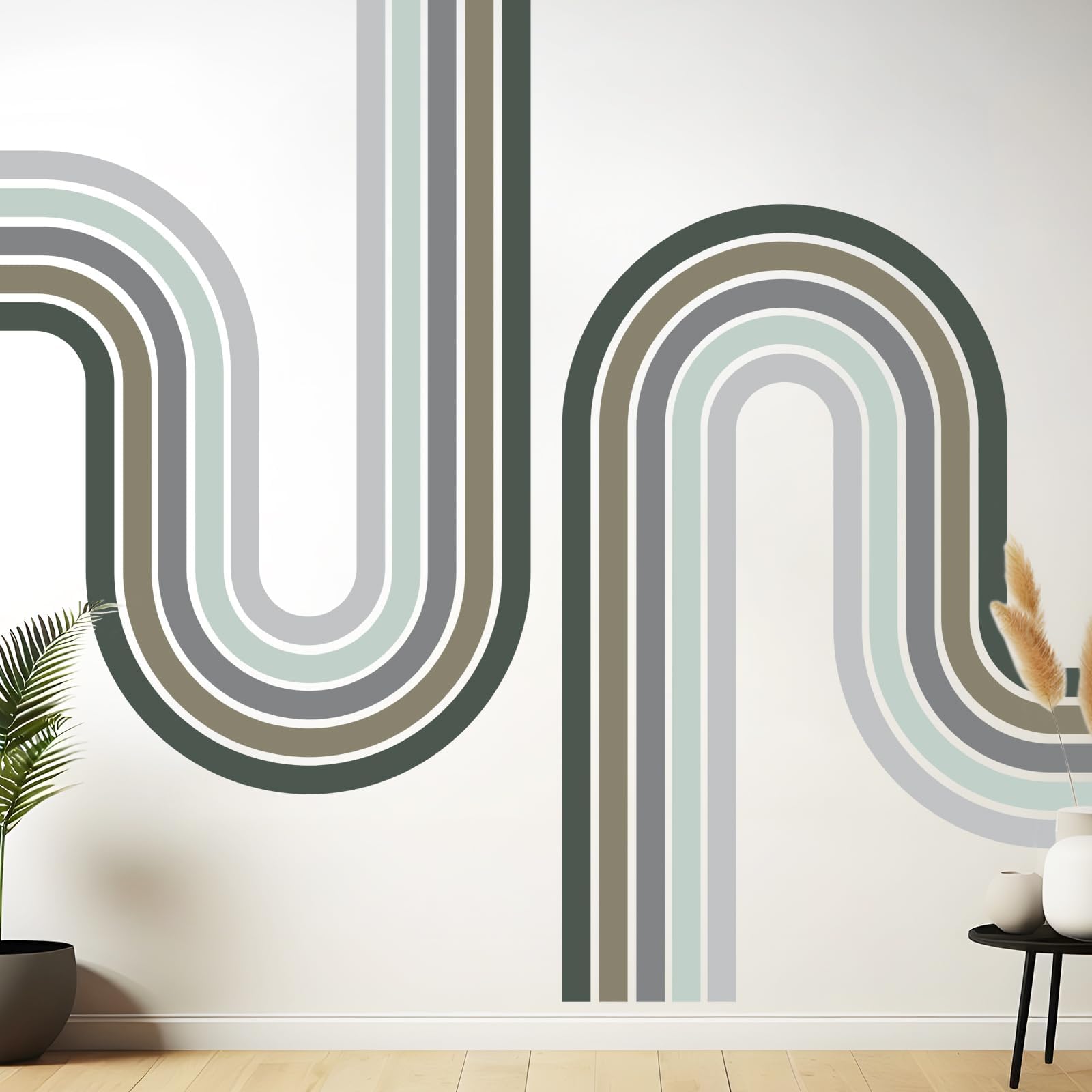 Amazon.com: Runtoo Boho Circle Wall Decals Retro Abstract Wall Art ...