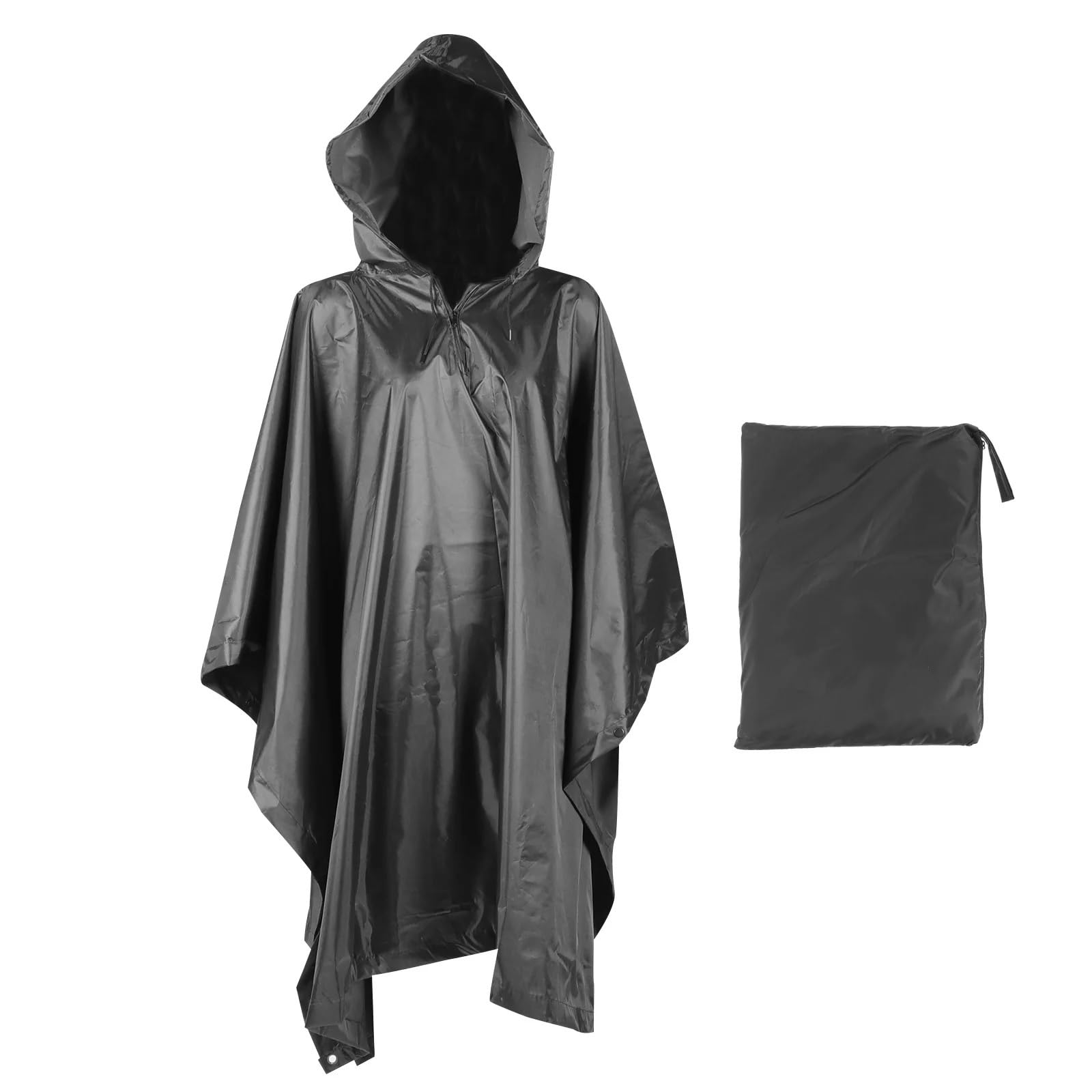 1 pz. Poncho impermeabile con cappuccio for adulti, unisex, for ciclismo, escursionismo, abbigliamento antipioggia, leggero e traspirante