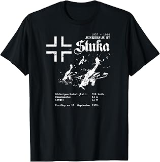 Stuka Wehrmacht Tee Junkers JU 87 World War 2 german fighter T-Shirt