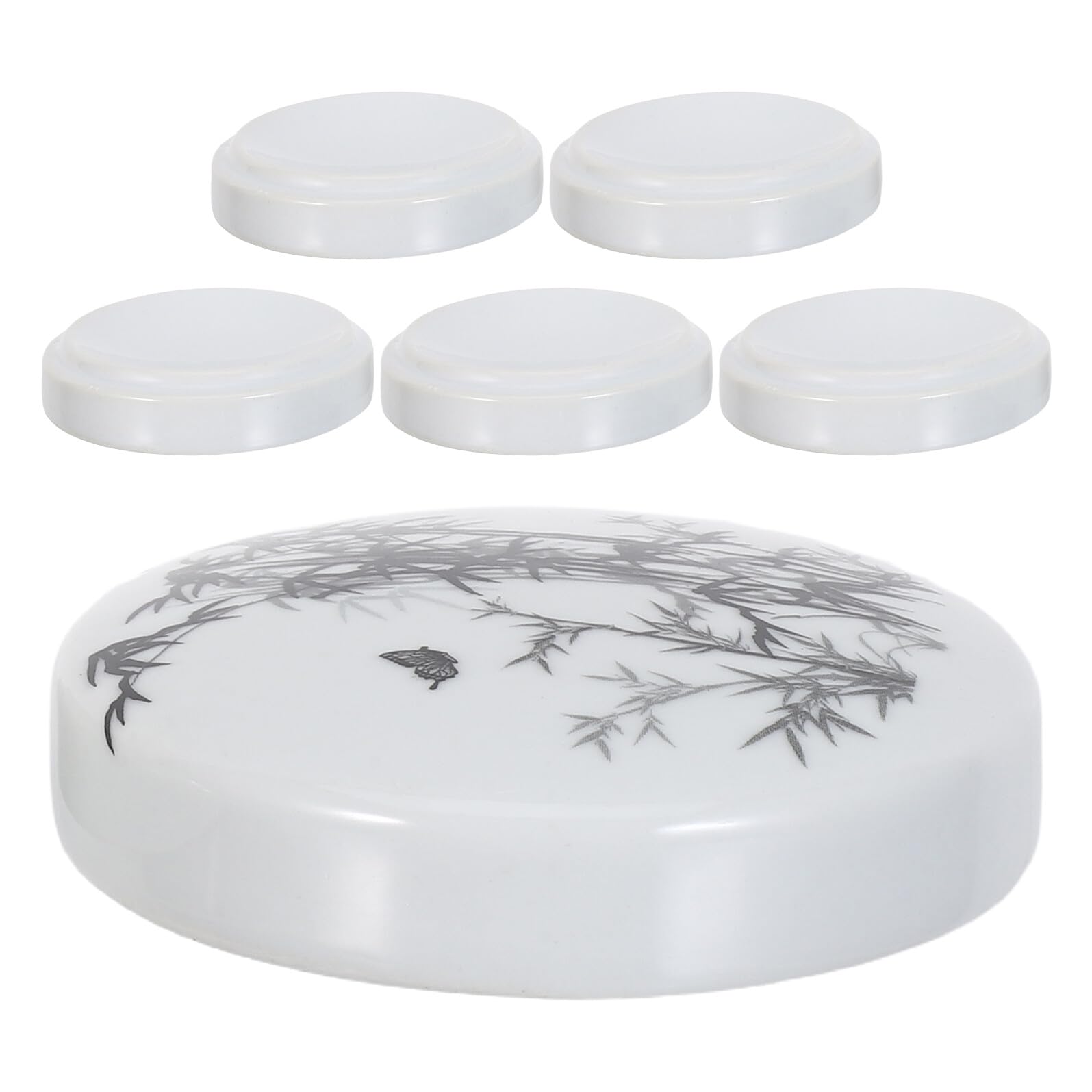 Ipetboom Palette Empilable en Céramique à 5 Niveaux Couvercle Hermétique Plateau de Mélange Rond pour Aquarelle Gouache et Acrylique Rangement Optimisé pour Artistes et Étudiants