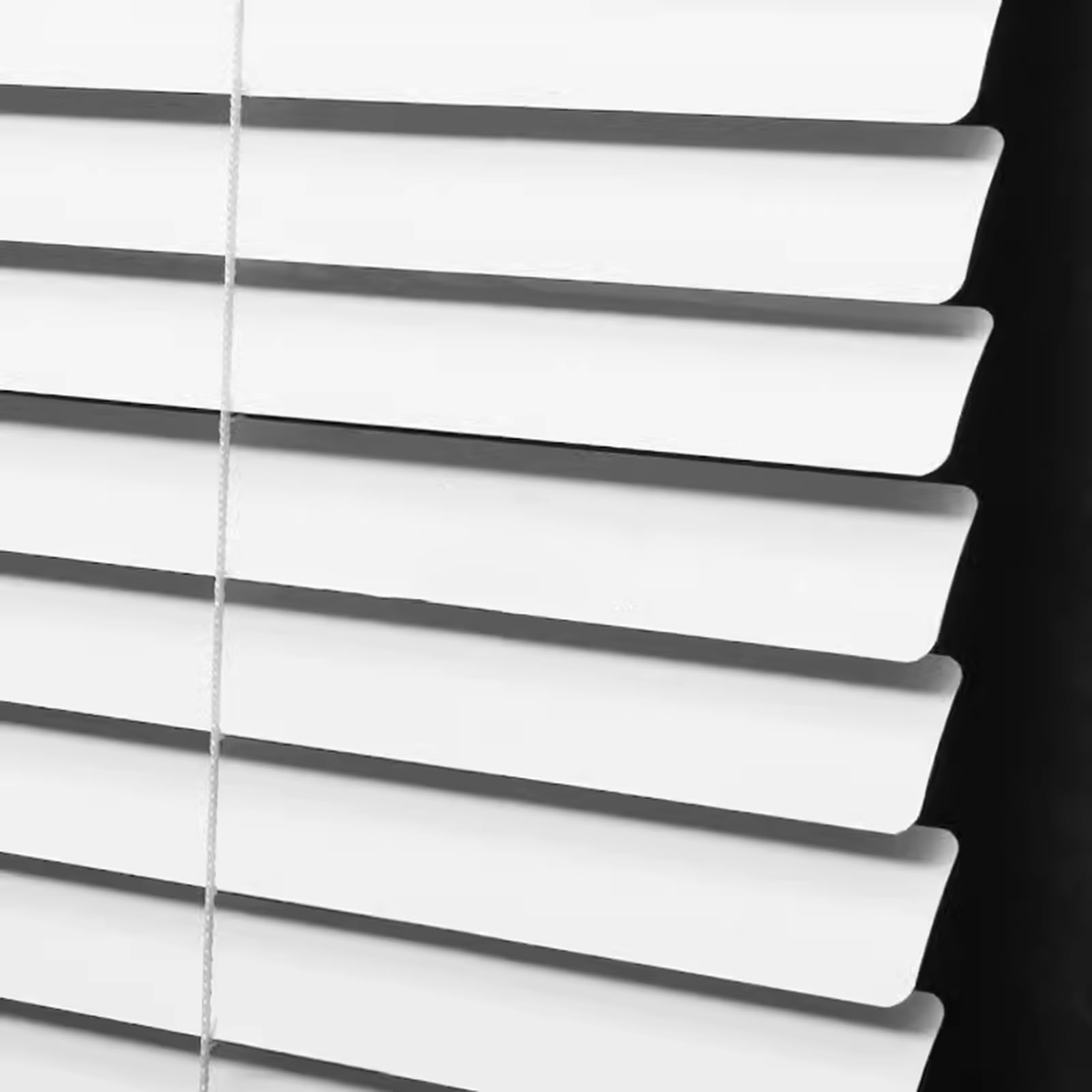 Store en Aluminium intérieur Lames Brillantes en Aluminium Store vénitien Protection visuelle Anti-éblouissement Contre la lumière et Solaire pour fenêtres et Portes (W60cm×H220cm,True White)