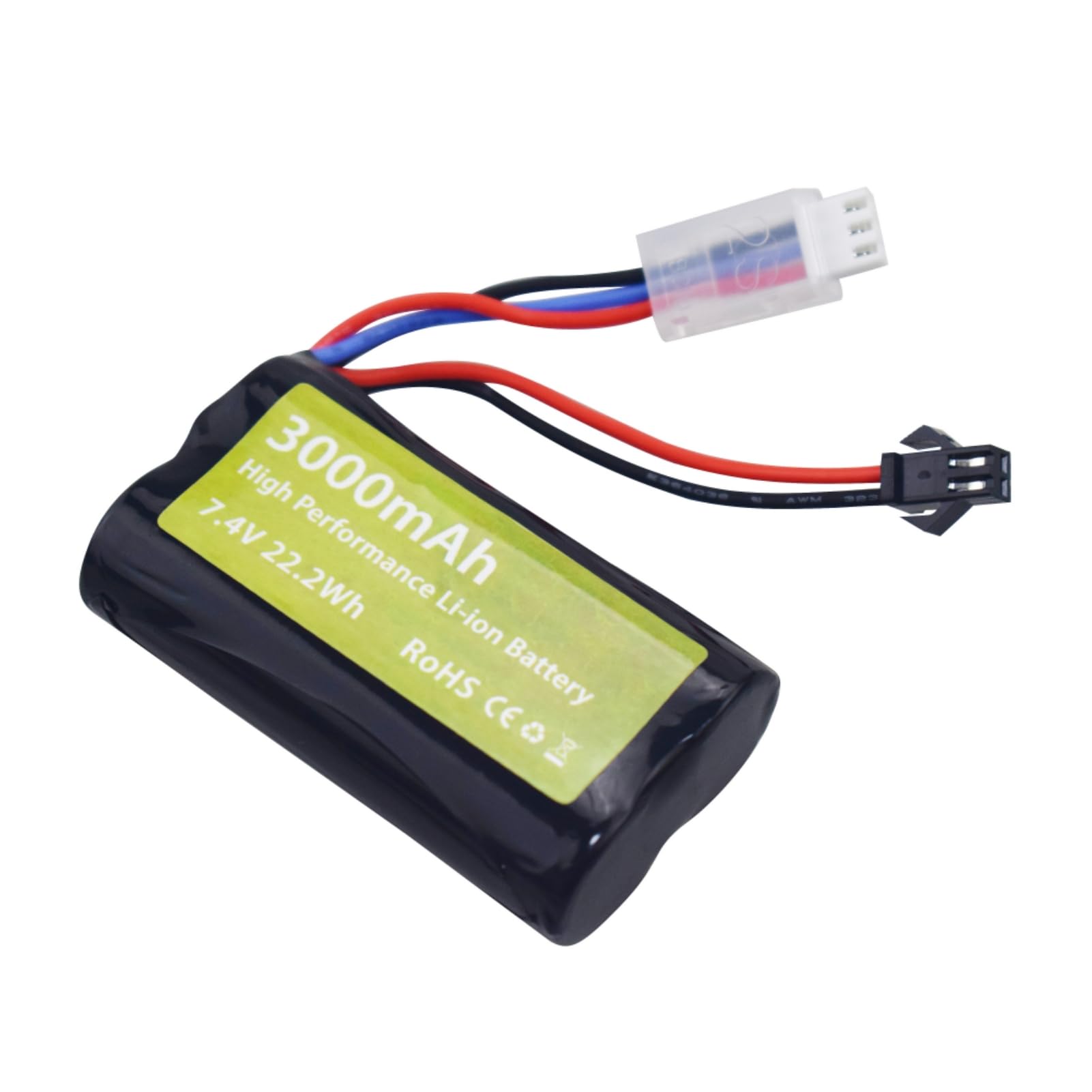 2PCS 7.4V 3000mah 15C 2S Batterie Lithium-ION Prise SM-2P et 1PCS Chargeur 2 en 1 pour H105 H103 H101 Télécommandé MN D99 D99s D90 D91 Véhicule RC Véhicule Batterie de véhicule