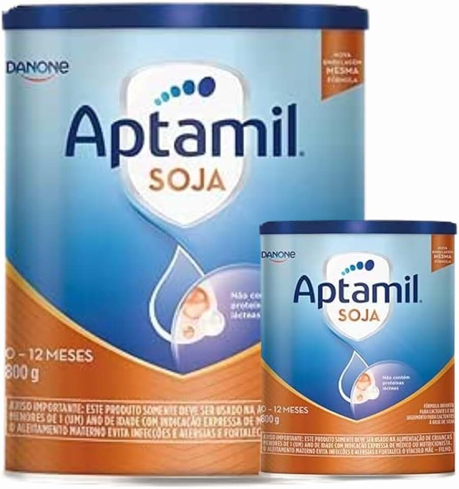 2 Latas - SOJA Fórmula Infantil Em Pó Danone 800 gr
