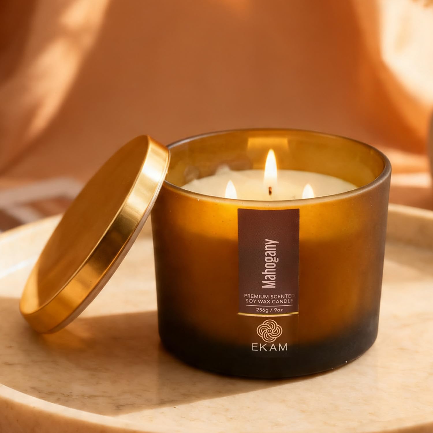 EKAM Mahogany Candle - 35 Hour Burn -2