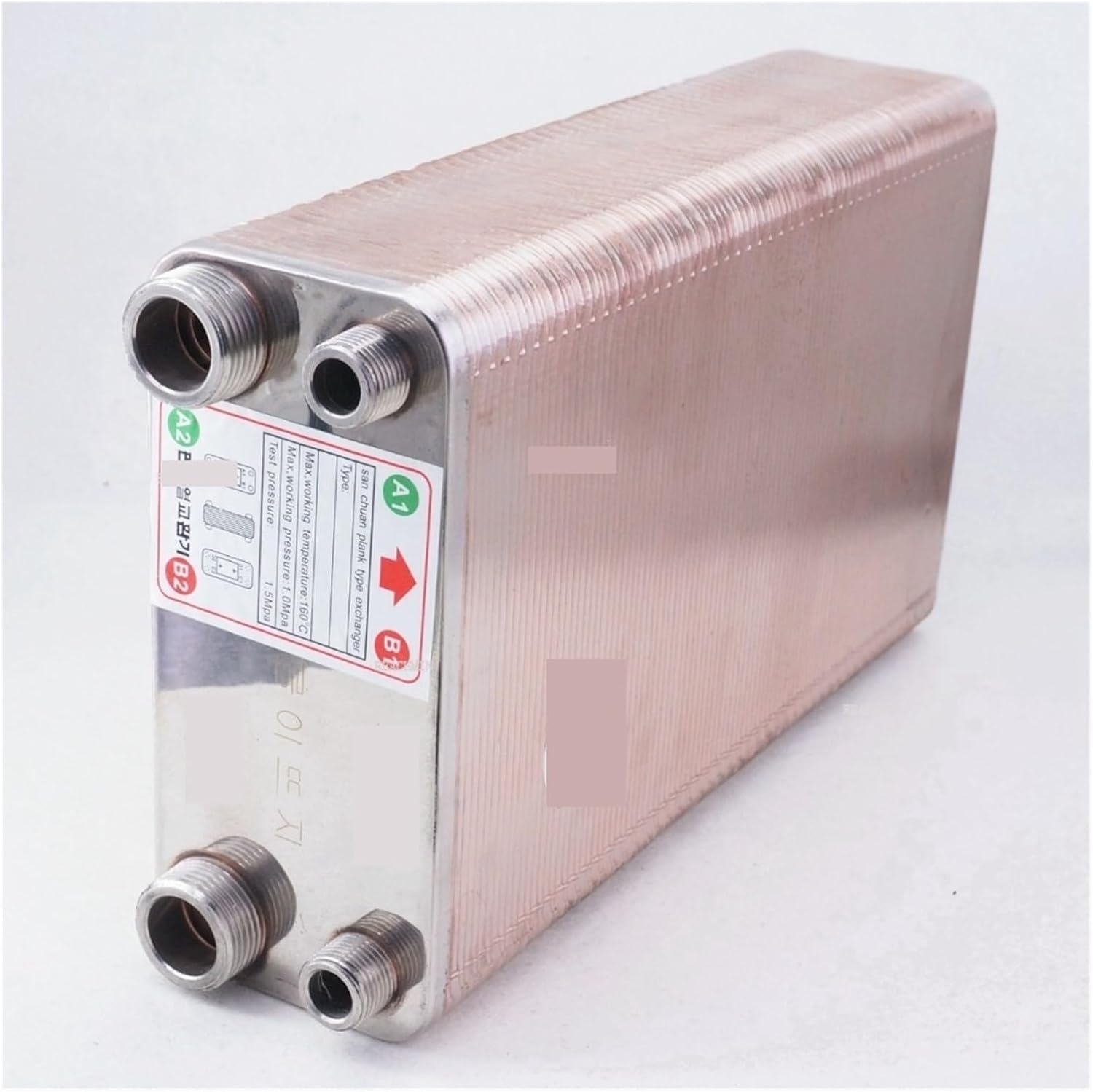 100 Plates 20KW Heat Exchanger Beer Wort Chiller Cooler SUS 304 Stainless Steel for Homebrew Cooling