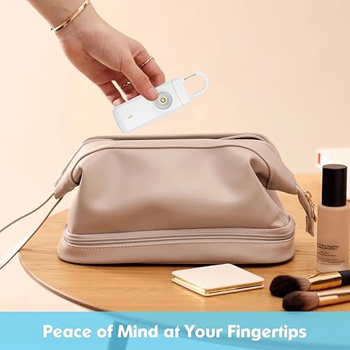 Miniatura 6 de Alarma personal recargable para mujeres, llavero de alarma de seguridad para mujeres, hijas, estudiantes universitarios, corredores, ancianos,