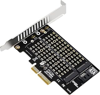 GZSHUNLI M.2 NVMe NGFF SSD to PCIE SATA Adapter PCIE to M2/M.2 Adapter SATA M.2 SSD PCIE Adapter M Key B Key B+M Key